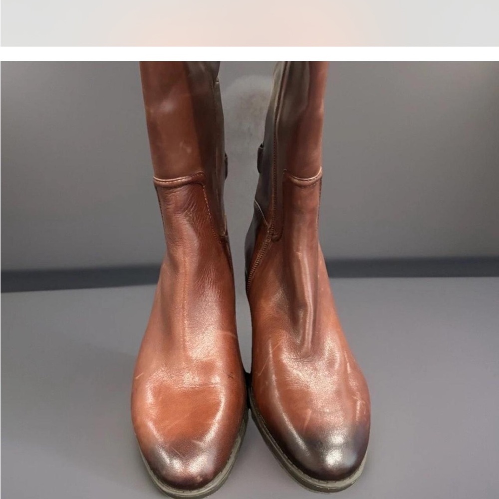 ANTONIO MELANI Tan Leather Winter Boots - Picture 4 of 8